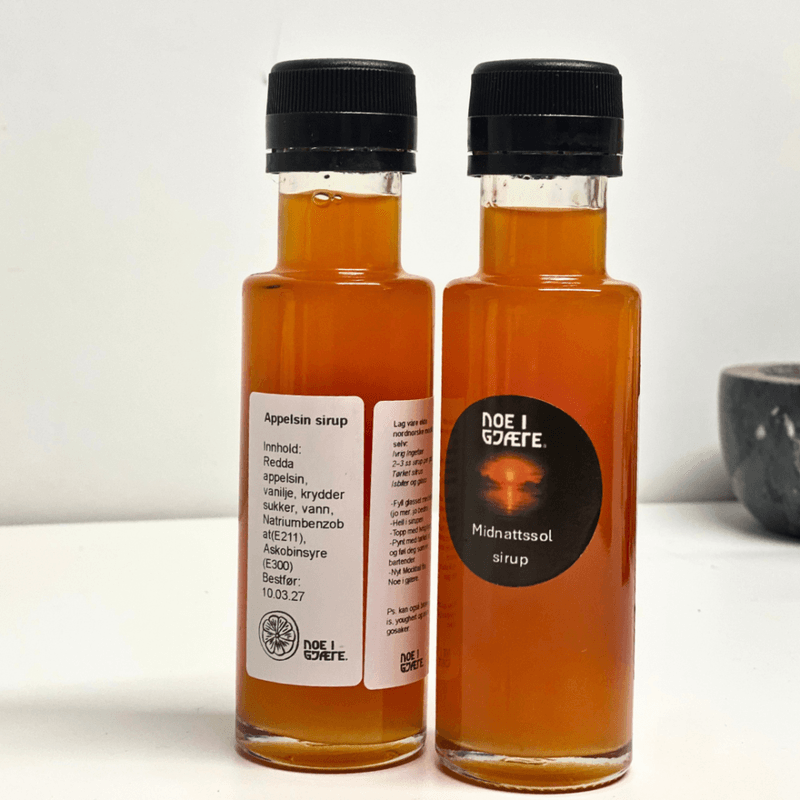 Sirup fra redda appelsiner